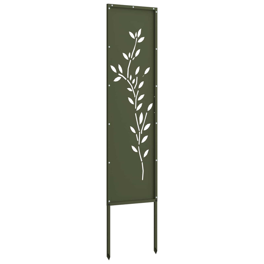 Tuin Privacy Screen Olijfgroen 32 x 140 cm Koudgewalst staal