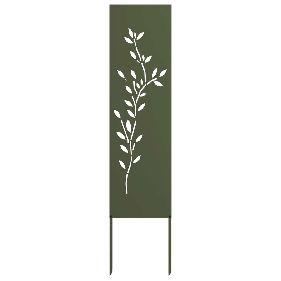 Tuin Privacy Screen Olijfgroen 32 x 140 cm Koudgewalst staal