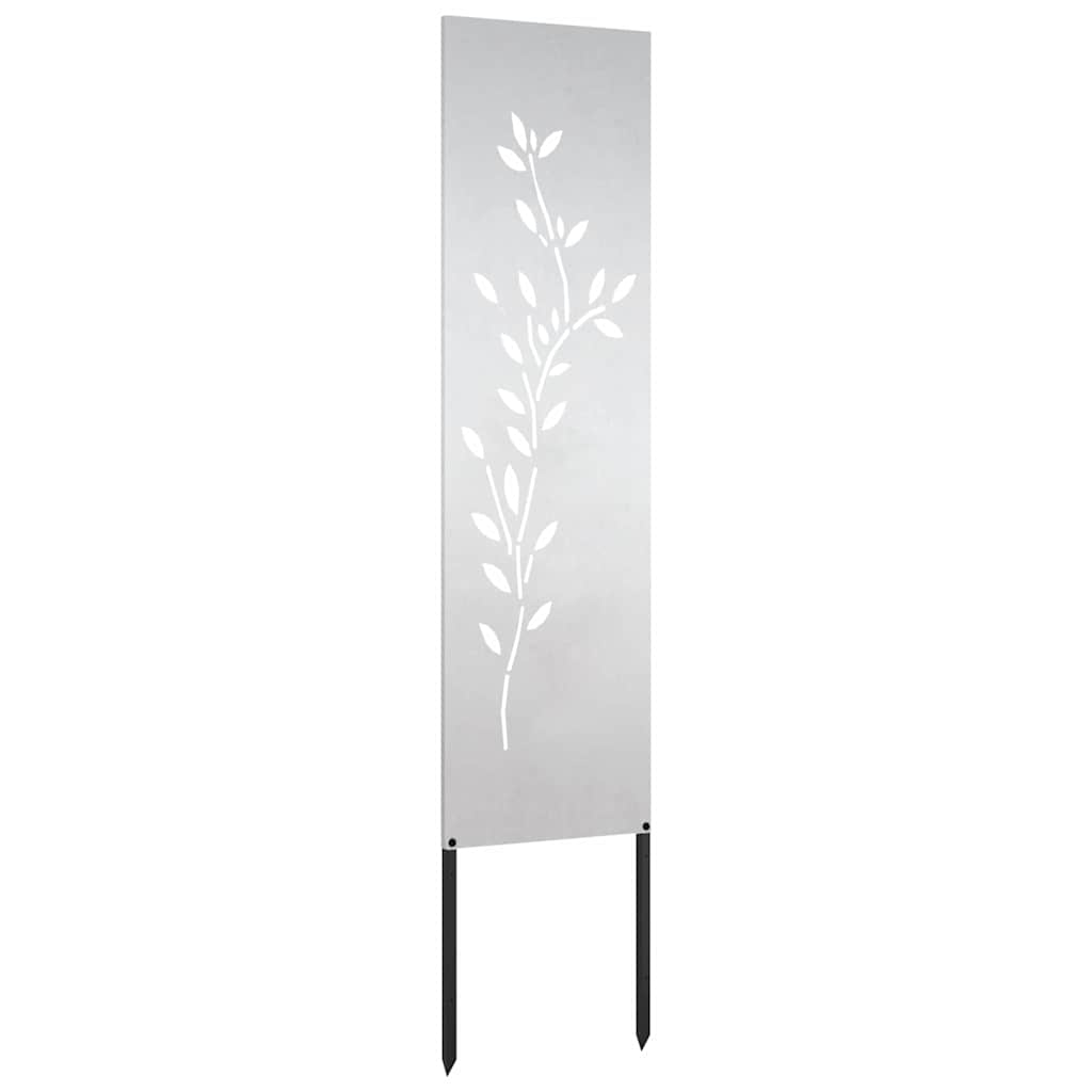 Tuin decoratief paneel Zilver 32 x 140 cm Roestvrijstaal