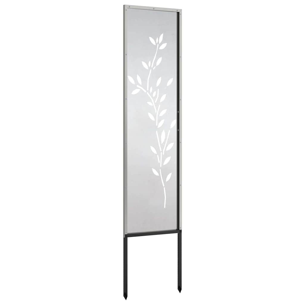 Tuin decoratief paneel Zilver 32 x 140 cm Roestvrijstaal