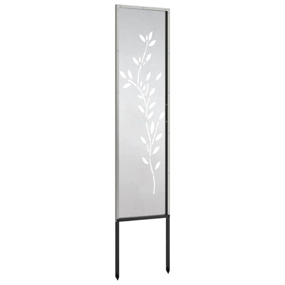 Tuin decoratief paneel Zilver 32 x 140 cm Roestvrijstaal