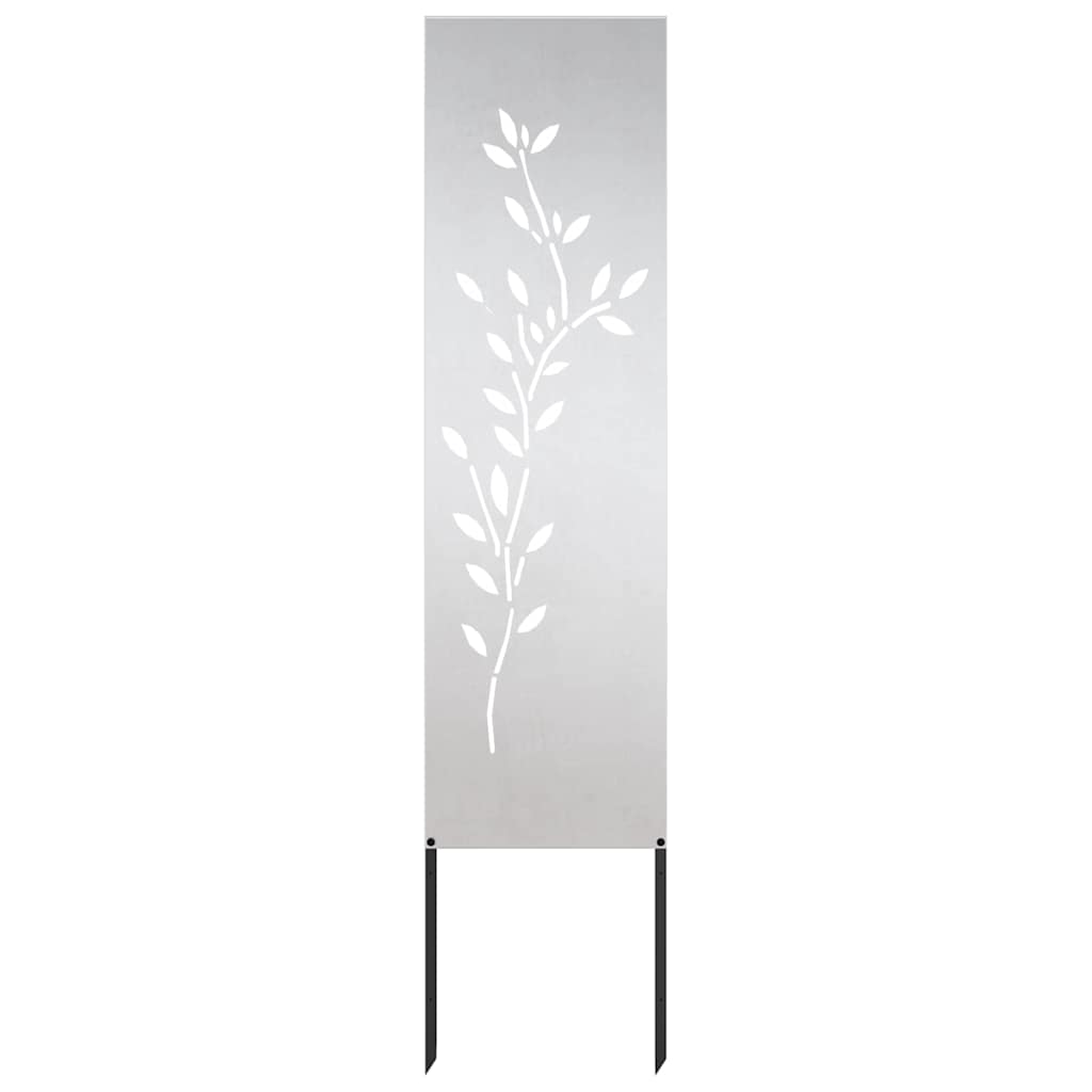 Tuin decoratief paneel Zilver 32 x 140 cm Roestvrijstaal