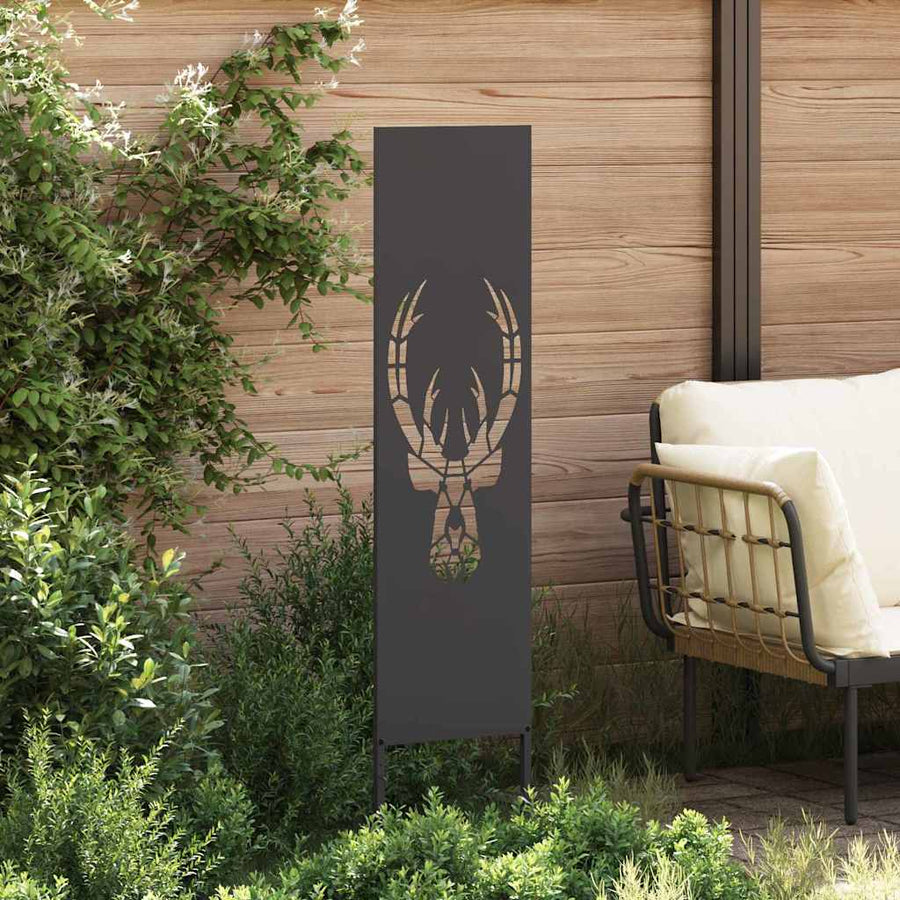 Tuin decoratief paneel Zwart 32 x 140 cm Koudgewalst staal