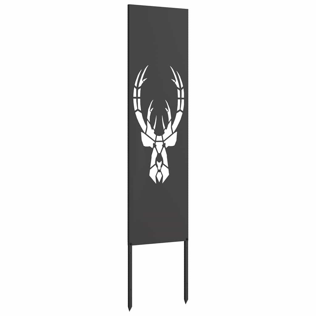 Tuin decoratief paneel Zwart 32 x 140 cm Koudgewalst staal