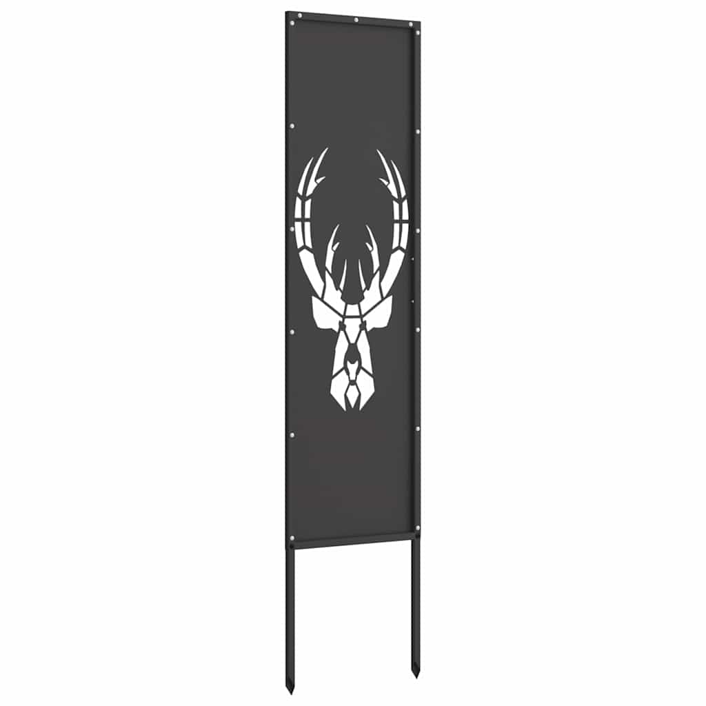 Tuin decoratief paneel Zwart 32 x 140 cm Koudgewalst staal