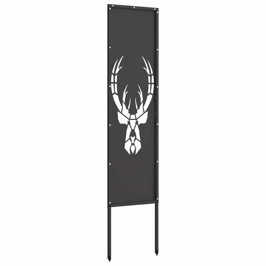 Tuin decoratief paneel Zwart 32 x 140 cm Koudgewalst staal