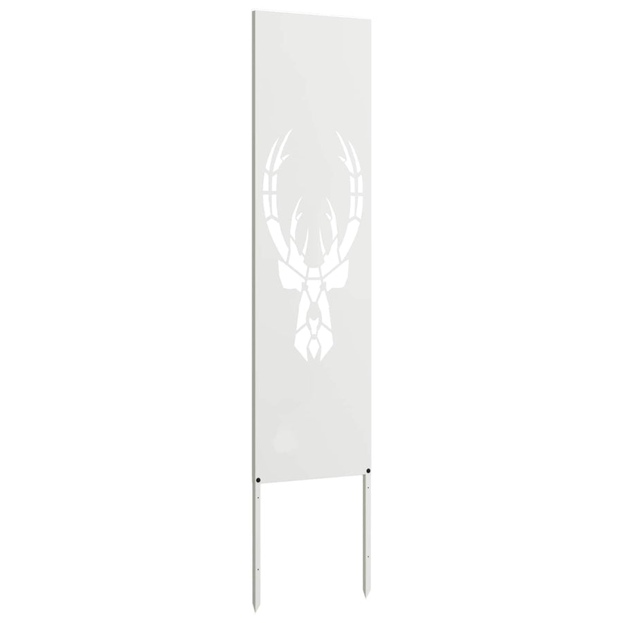 Tuin Privacy Screen Wit 32 x 140 cm Koudgewalst staal