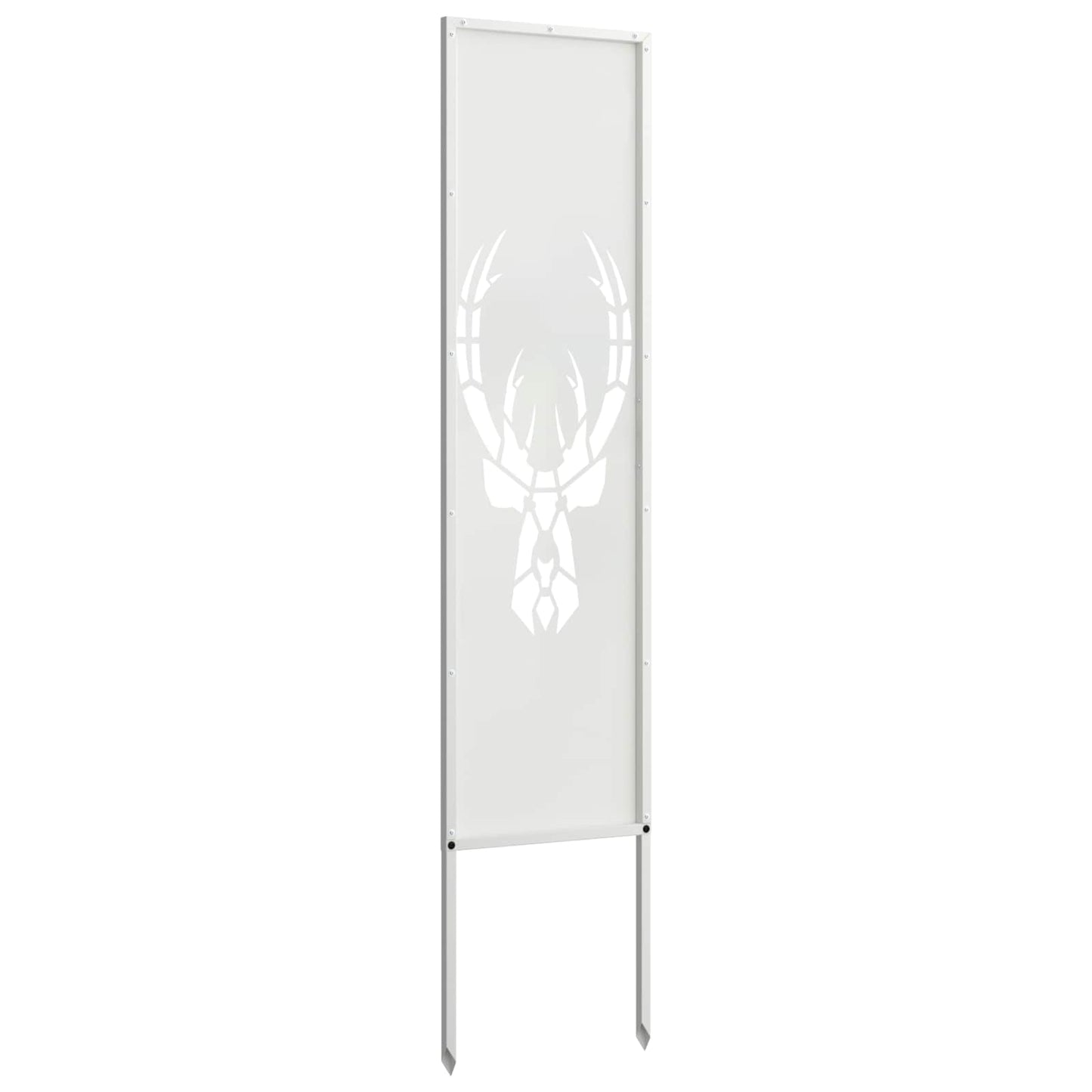 Tuin Privacy Screen Wit 32 x 140 cm Koudgewalst staal