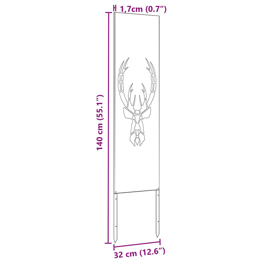 Tuin Privacy Screen Antraciet 32 x 140 cm Koudgewalst staal