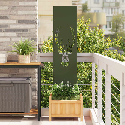 Tuin Privacy Screen Olijfgroen 32 x 140 cm Koudgewalst staal