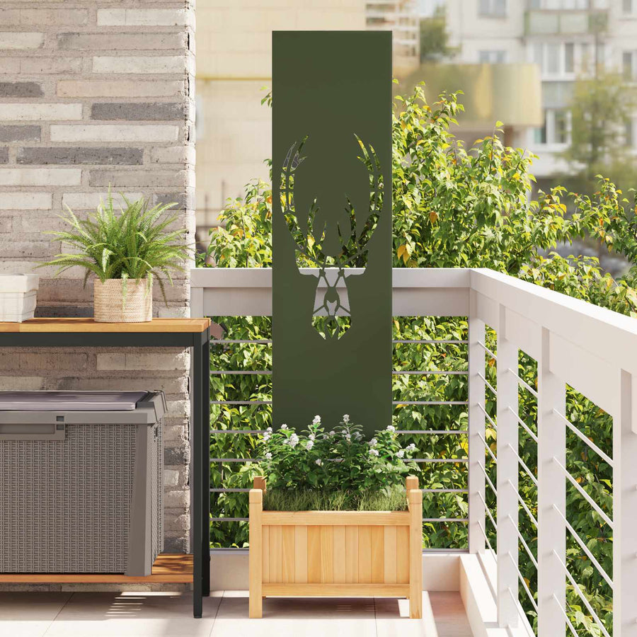 Tuin Privacy Screen Olijfgroen 32 x 140 cm Koudgewalst staal