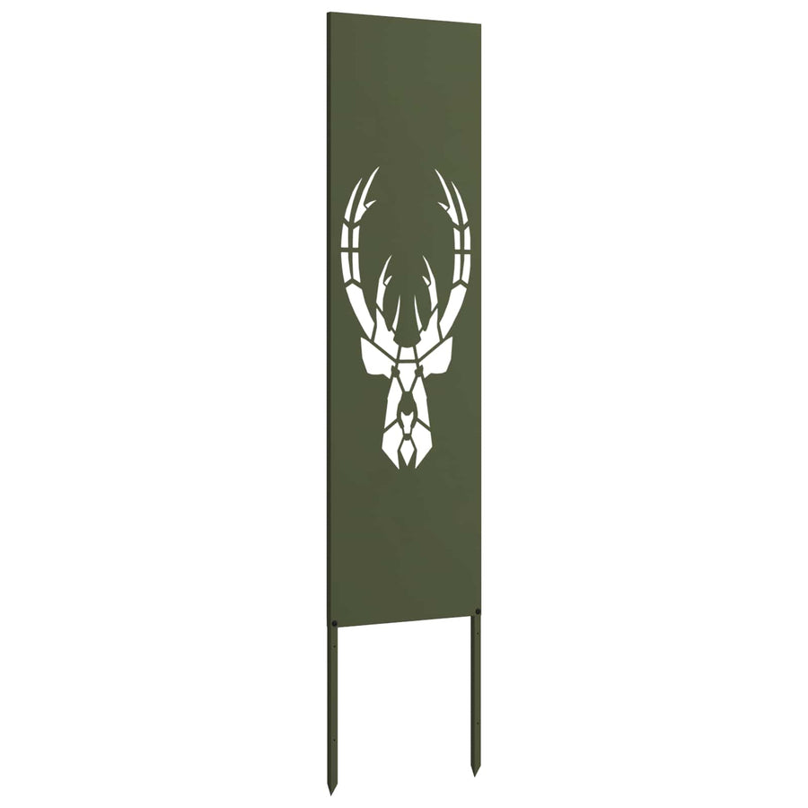 Tuin Privacy Screen Olijfgroen 32 x 140 cm Koudgewalst staal