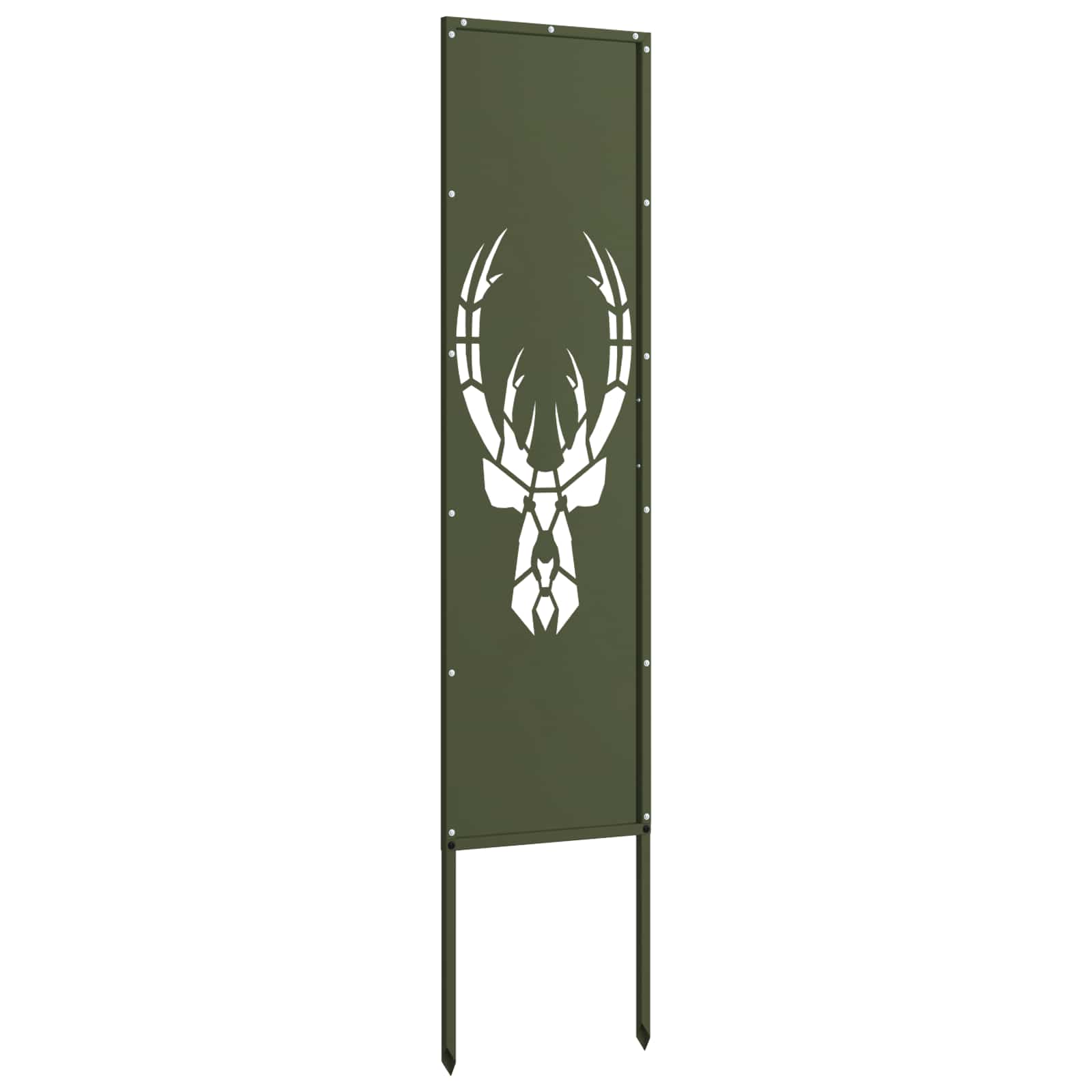 Tuin Privacy Screen Olijfgroen 32 x 140 cm Koudgewalst staal