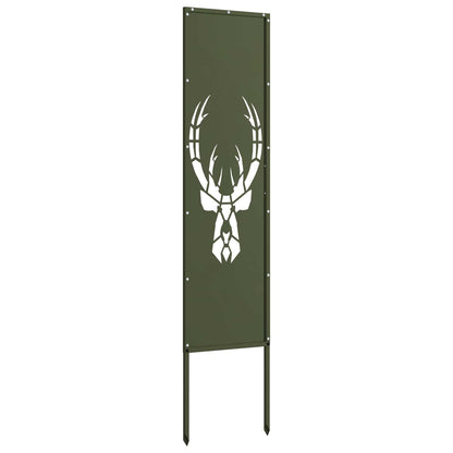 Tuin Privacy Screen Olijfgroen 32 x 140 cm Koudgewalst staal