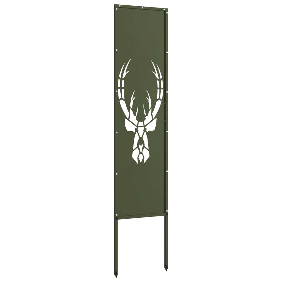 Tuin Privacy Screen Olijfgroen 32 x 140 cm Koudgewalst staal
