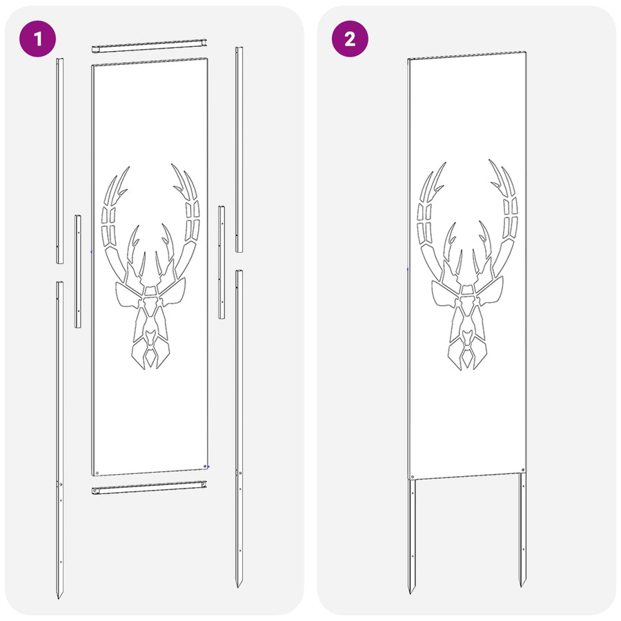 Tuin Privacy Screen Zilver 32 x 140 cm Gegalvaniseerd staal