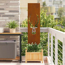 Tuin decoratief paneel Roestig 32 x 140 cm Verweerd staal