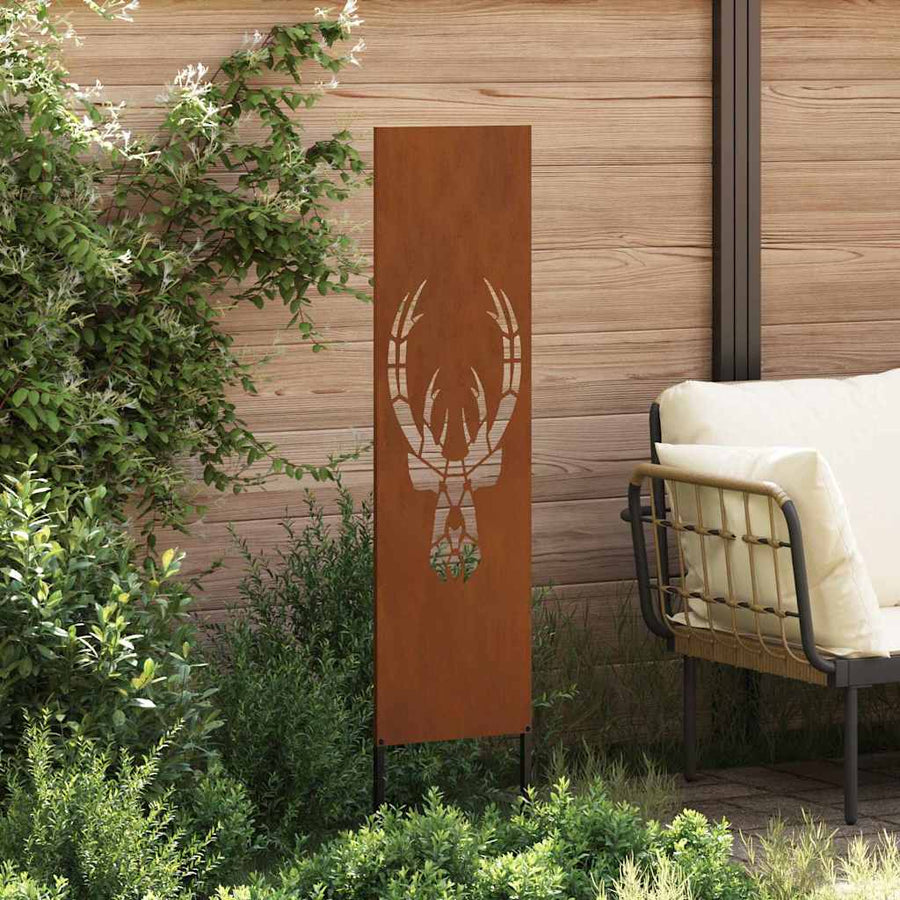 Tuin decoratief paneel Roestig 32 x 140 cm Verweerd staal