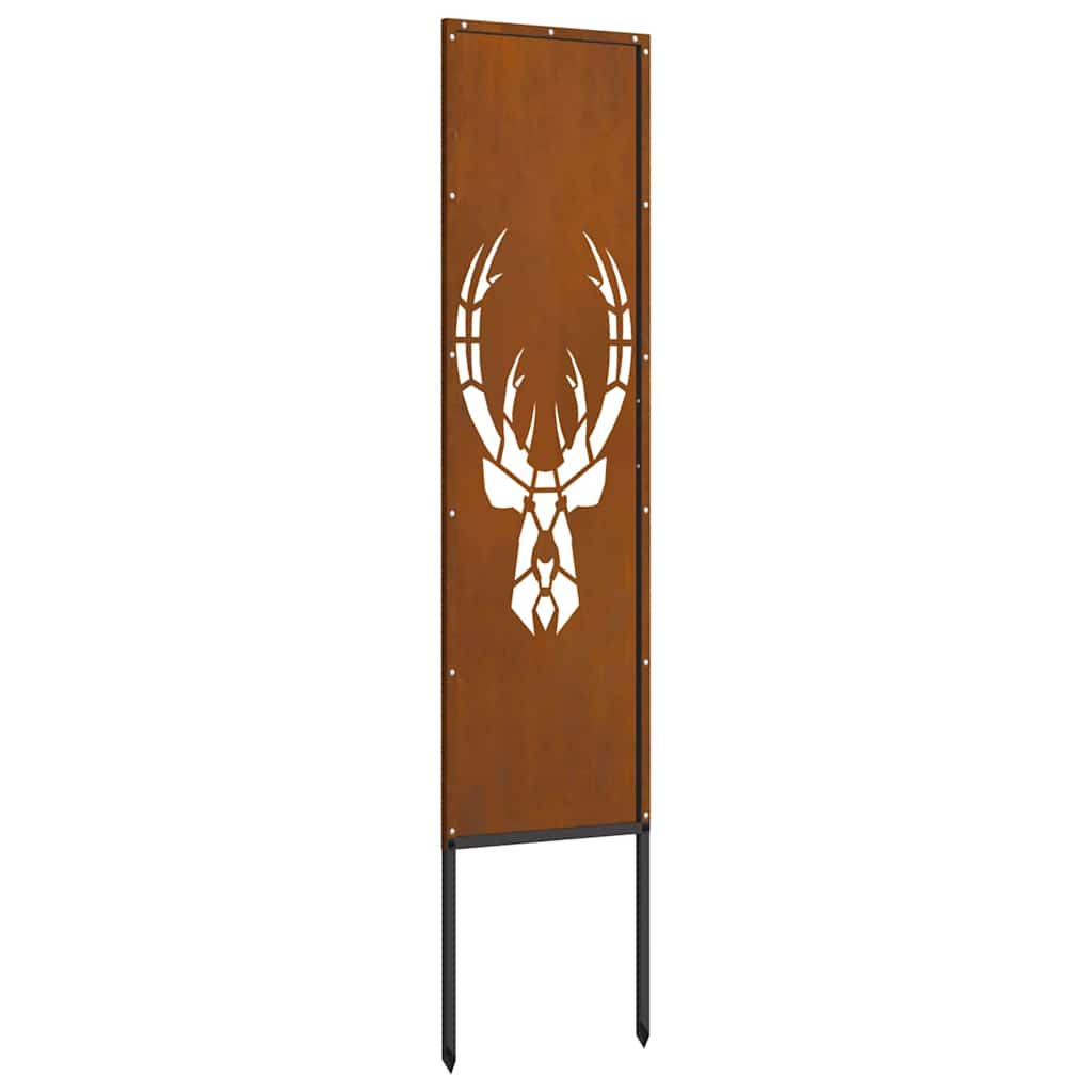 Tuin decoratief paneel Roestig 32 x 140 cm Verweerd staal