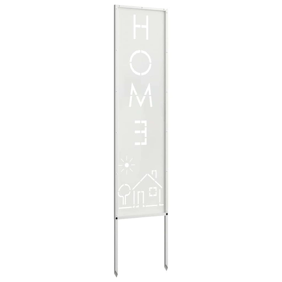 Tuin Privacy Screen Fretwerk Wit 32 x 140 cm Koudgewalst staal