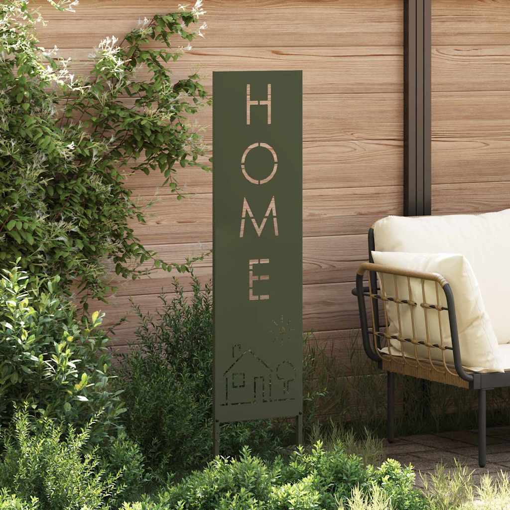 Tuin Privacy Screen Olijfgroen 32 x 140 cm Koudgewalst staal