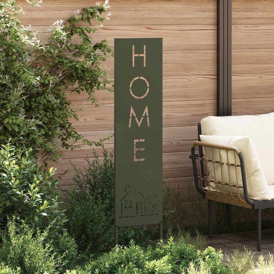Tuin Privacy Screen Olijfgroen 32 x 140 cm Koudgewalst staal