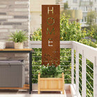Privacy scherm tuin 32x140 cm cortenstaal roestig