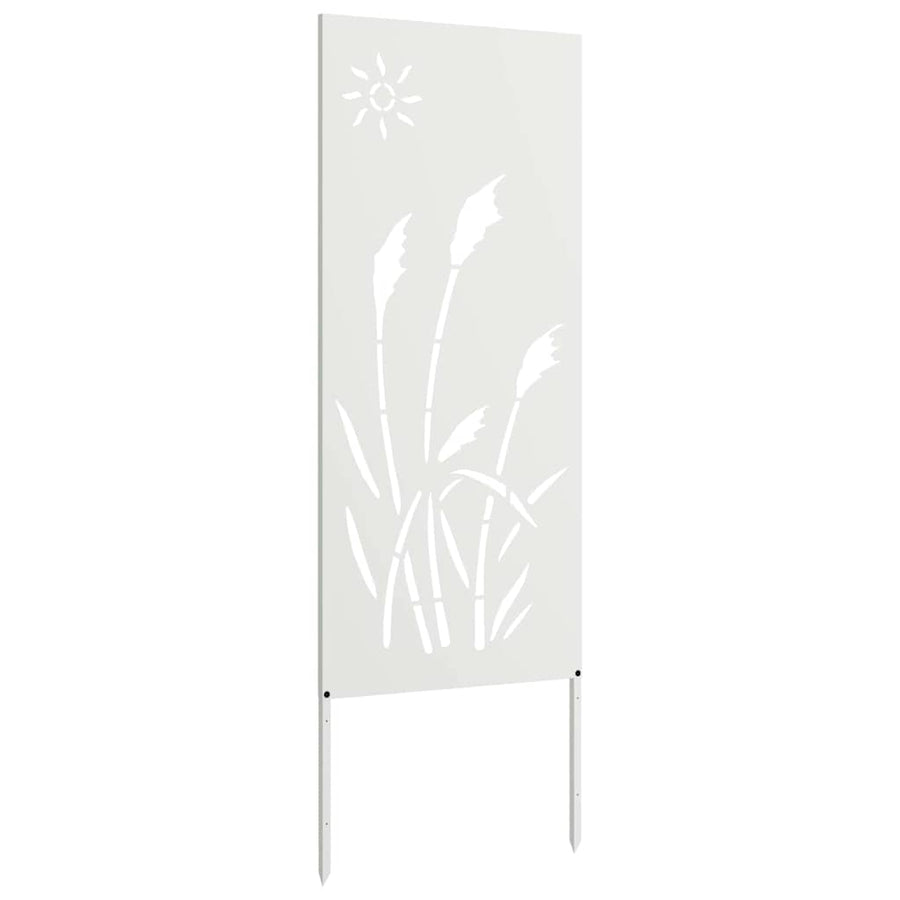Tuin Privacy Screen Fretwerk Wit 50 x 140 cm Koudgewalst staal