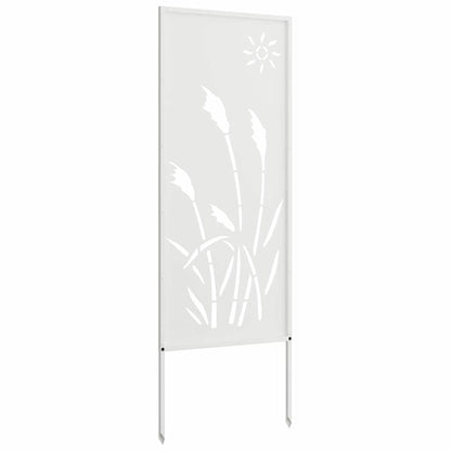 Tuin Privacy Screen Fretwerk Wit 50 x 140 cm Koudgewalst staal