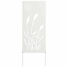 Tuin Privacy Screen Fretwerk Wit 50 x 140 cm Koudgewalst staal