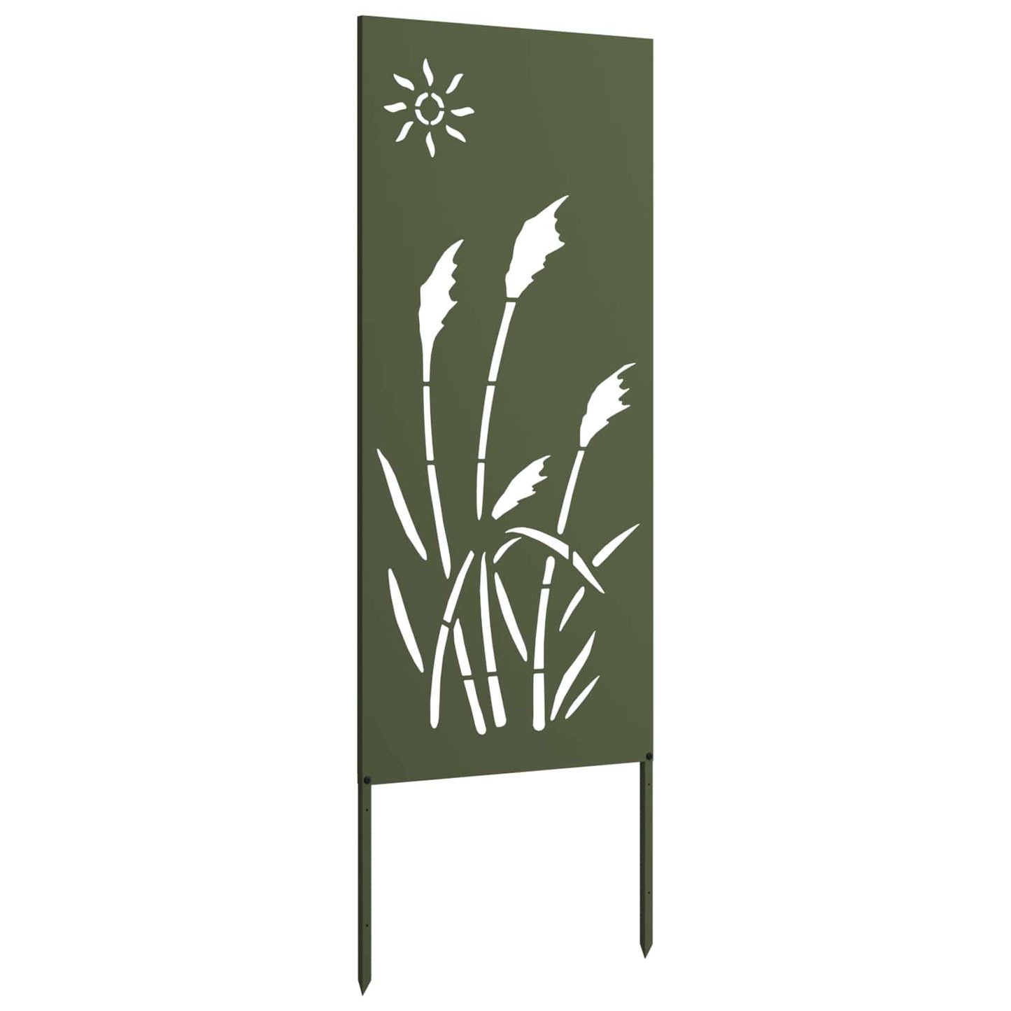 Tuin Privacy Screen Olijfgroen 50 x 140 cm Koudgewalst staal