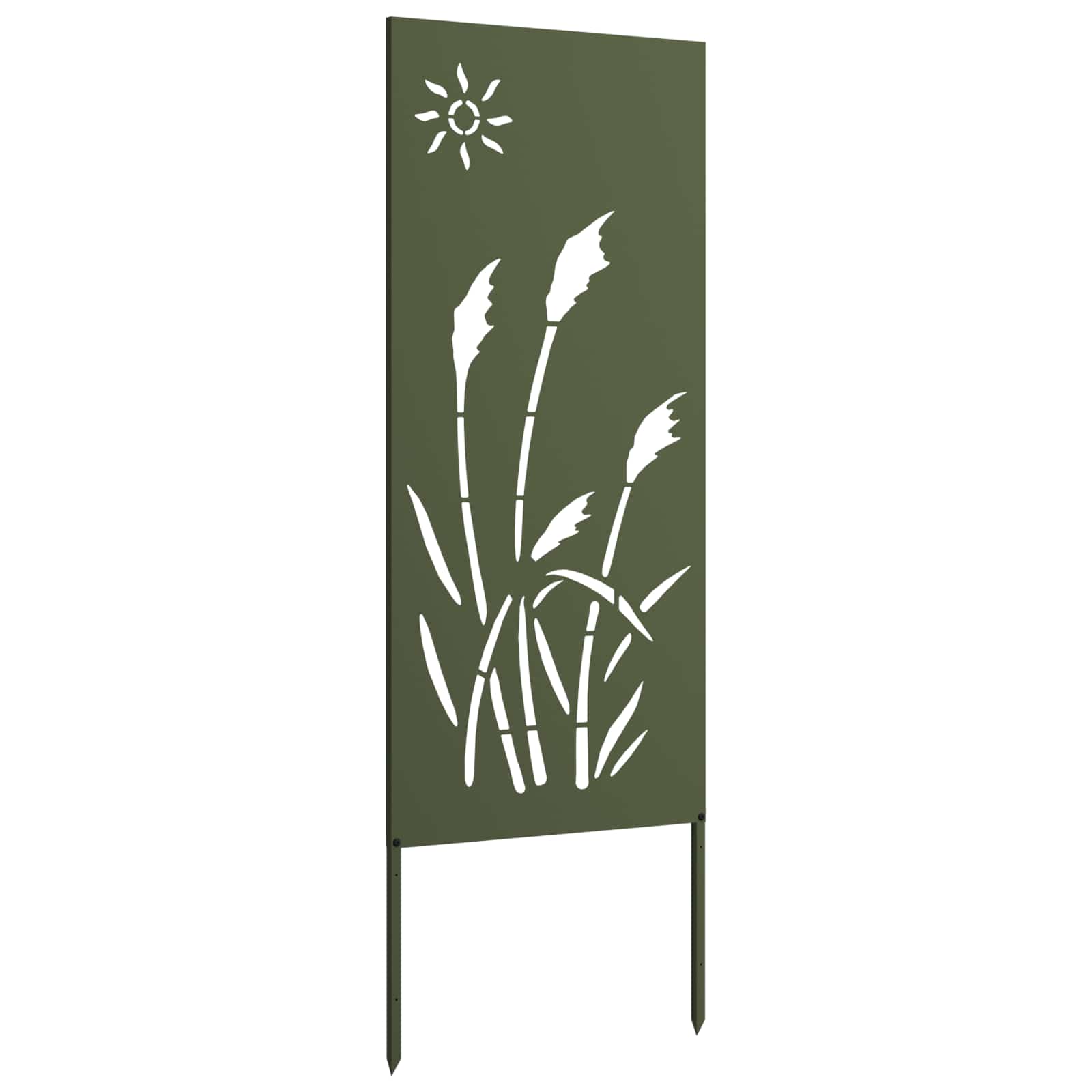 Tuin Privacy Screen Olijfgroen 50 x 140 cm Koudgewalst staal
