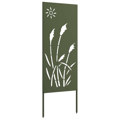 Tuin Privacy Screen Olijfgroen 50 x 140 cm Koudgewalst staal