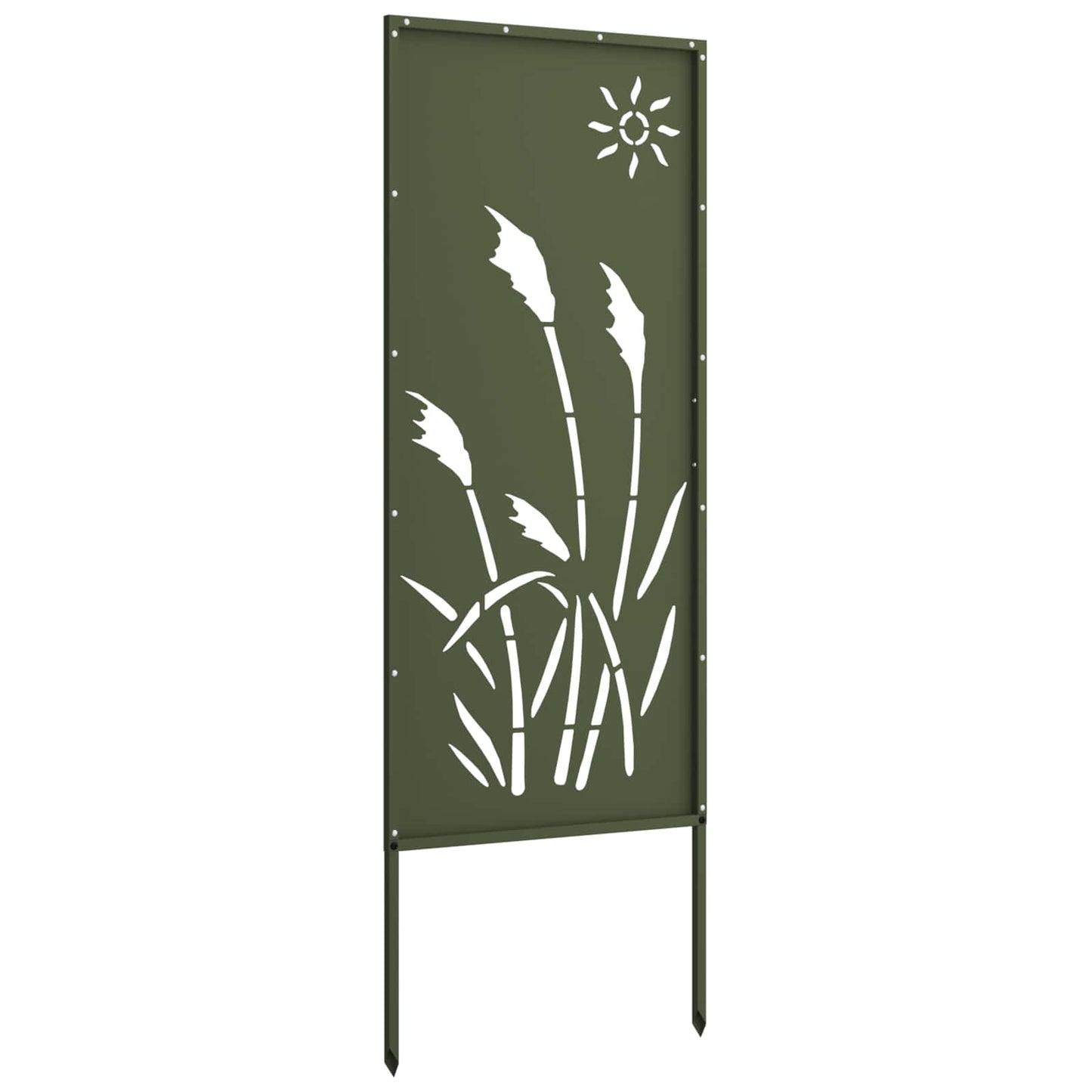 Tuin Privacy Screen Olijfgroen 50 x 140 cm Koudgewalst staal