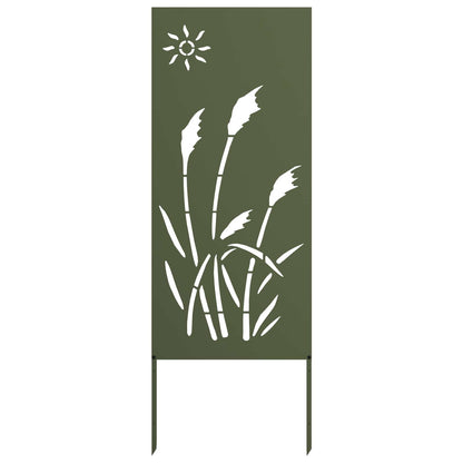Tuin Privacy Screen Olijfgroen 50 x 140 cm Koudgewalst staal