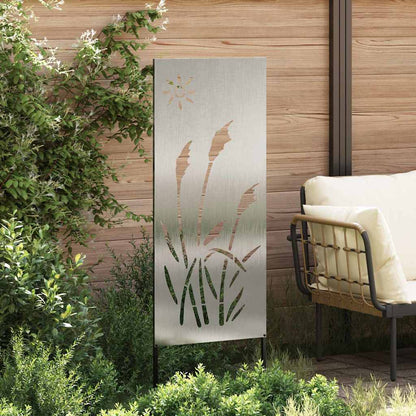 Tuin decoratief paneel Zilver 50 x 140 cm Roestvrijstaal