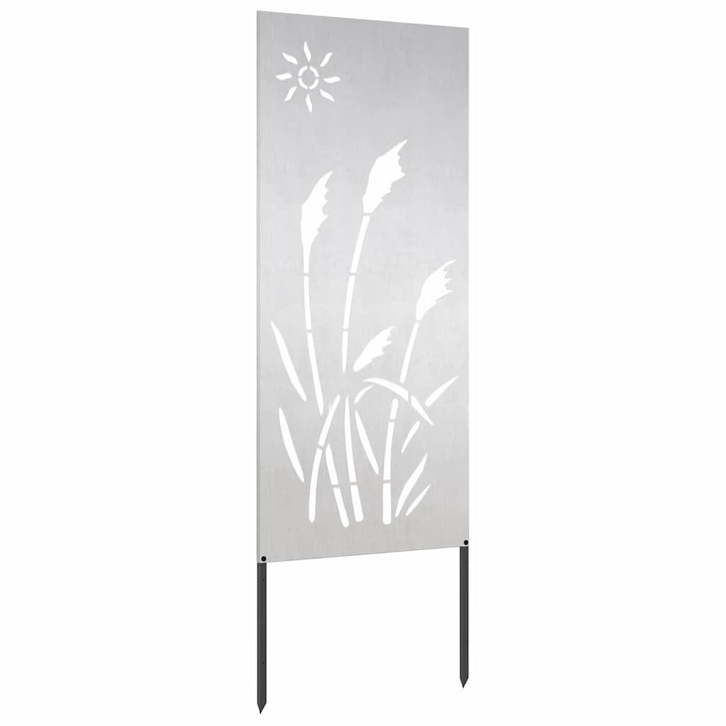 Tuin decoratief paneel Zilver 50 x 140 cm Roestvrijstaal