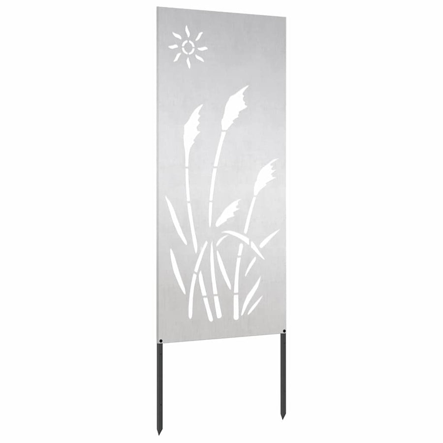 Tuin decoratief paneel Zilver 50 x 140 cm Roestvrijstaal