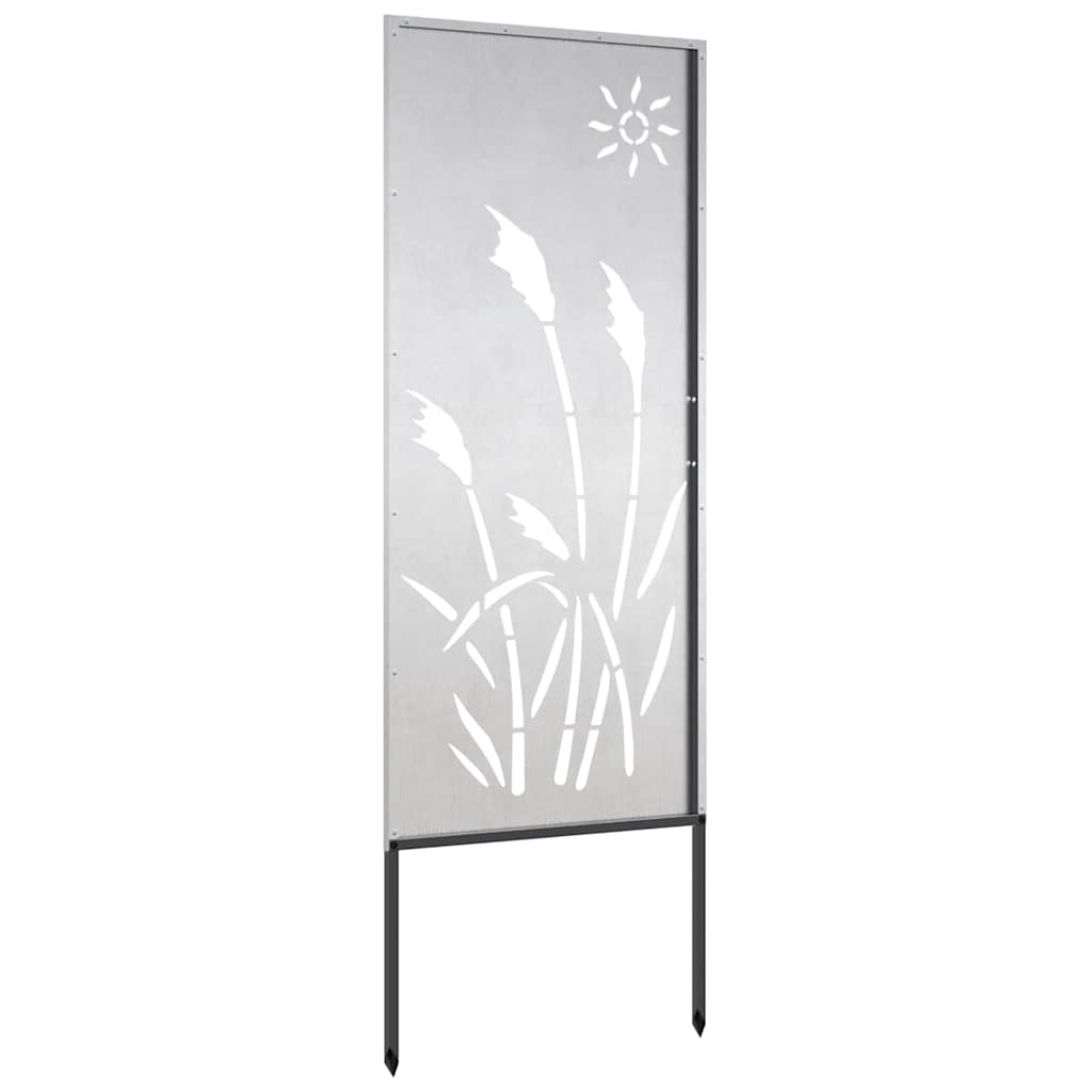 Tuin decoratief paneel Zilver 50 x 140 cm Roestvrijstaal