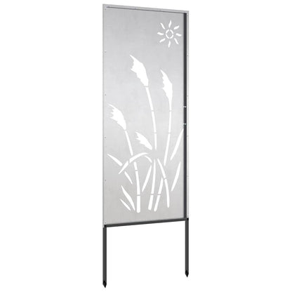 Tuin decoratief paneel Zilver 50 x 140 cm Roestvrijstaal