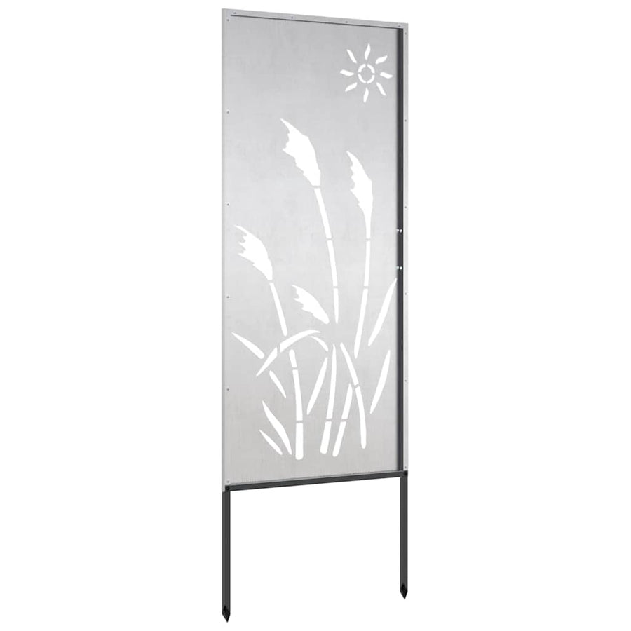 Tuin decoratief paneel Zilver 50 x 140 cm Roestvrijstaal