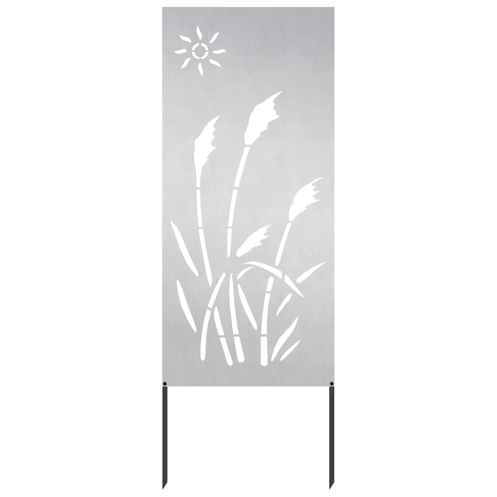 Tuin decoratief paneel Zilver 50 x 140 cm Roestvrijstaal