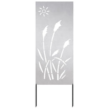 Tuin decoratief paneel Zilver 50 x 140 cm Roestvrijstaal