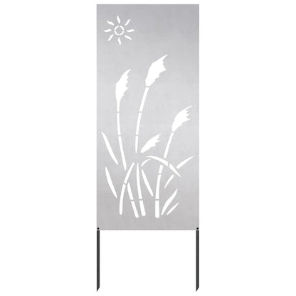 Tuin decoratief paneel Zilver 50 x 140 cm Roestvrijstaal