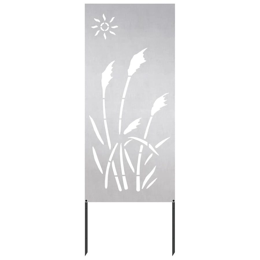 Tuin decoratief paneel Zilver 50 x 140 cm Roestvrijstaal