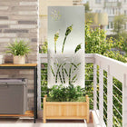 Privacy screen tuin 50x140 cm zilver gegalvaniseerd staal