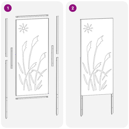 Tuin Privacy Screen Fretwerk Roestig 50 x 140 cm Cortenstaal