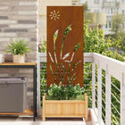 Tuinscherm 50x140 cm cortenstaal