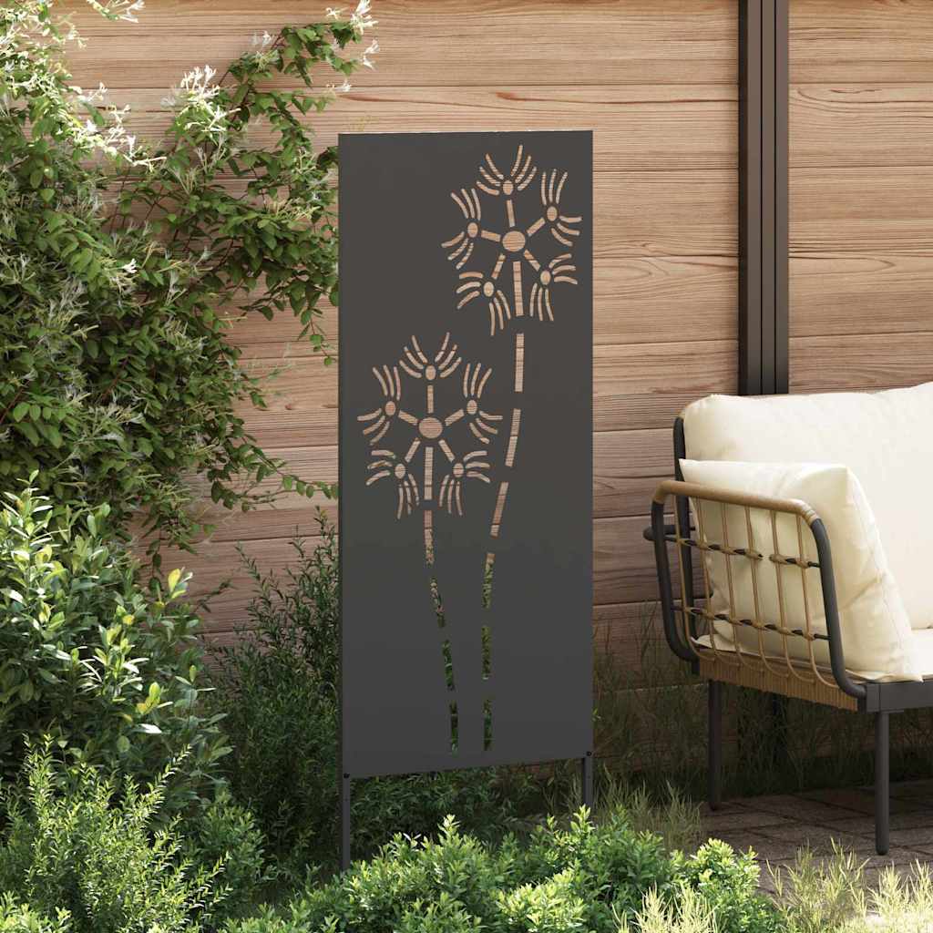 Tuin decoratief paneel Zwart 50 x 140 cm Koudgewalst staal