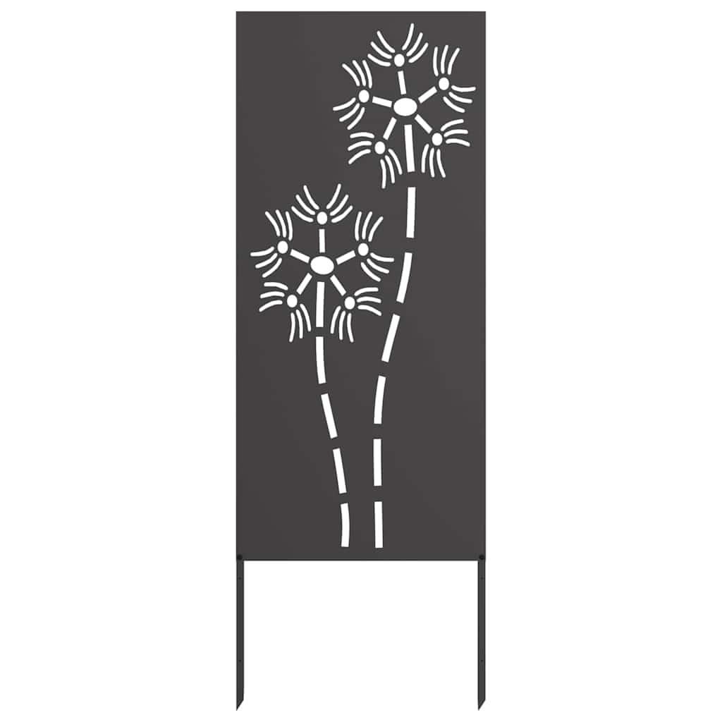 Tuin decoratief paneel Zwart 50 x 140 cm Koudgewalst staal